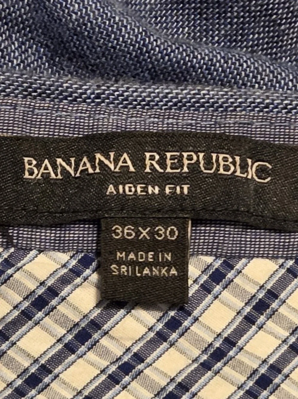 Banana Republic Men's Pants 36x30 Blue Linen Cotton Aiden Fit